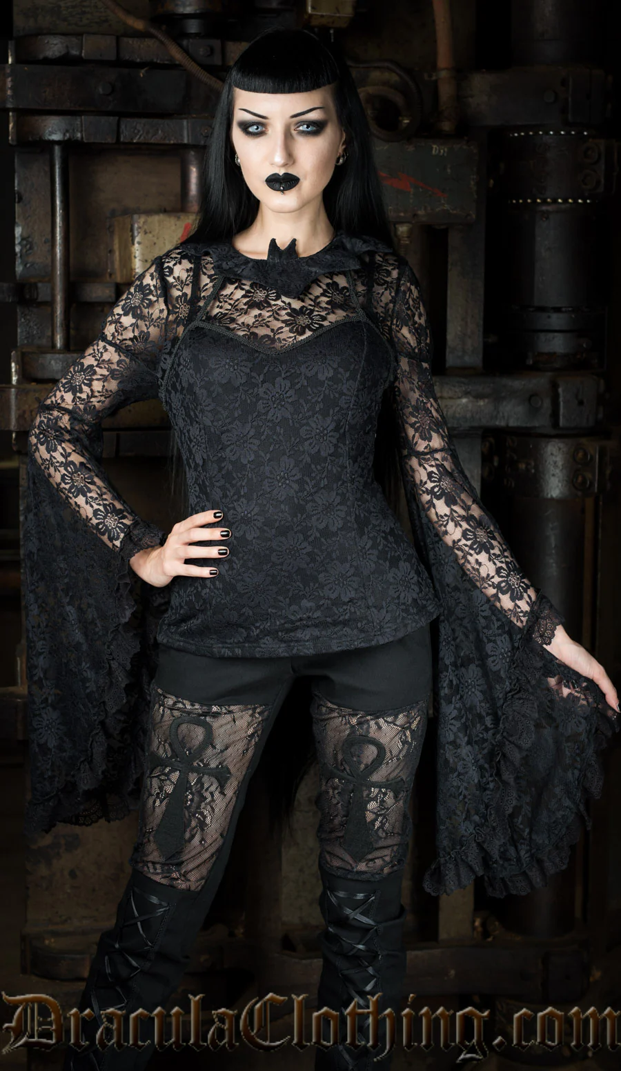Bat Trumpet Sleeved Top - Image 2