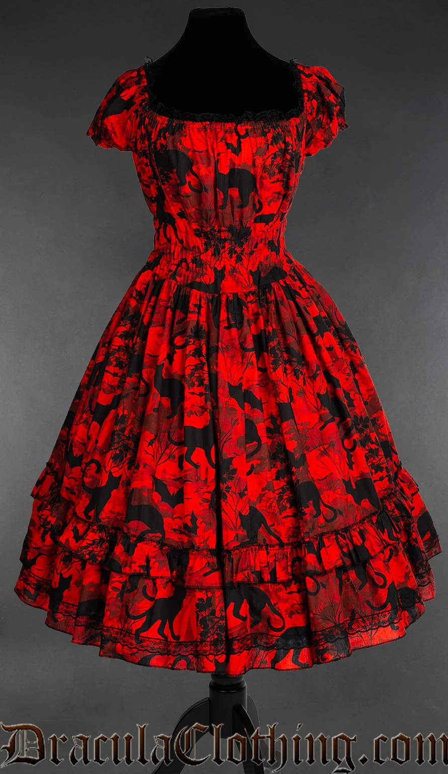 Bats And Cats Gothabilly Dress - Image 3