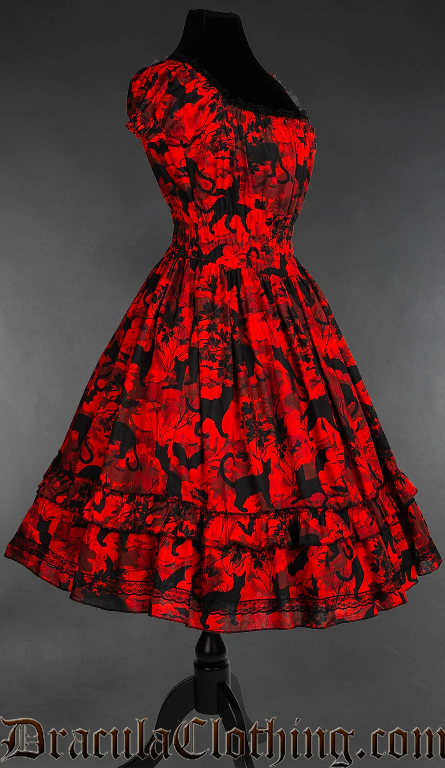 Bats And Cats Gothabilly Dress - Image 4