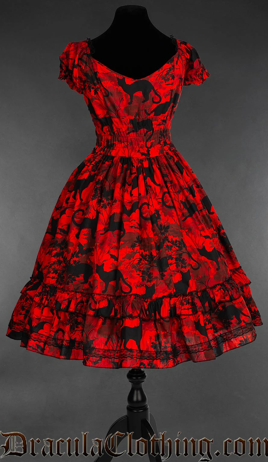 Bats And Cats Gothabilly Dress - Image 5
