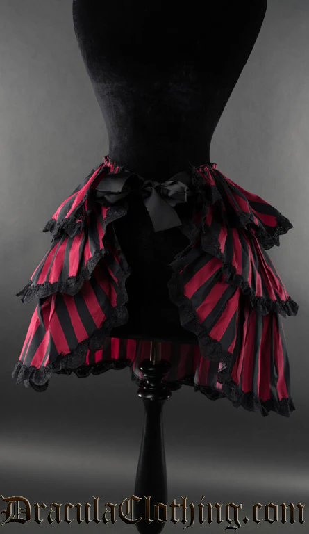 Black And Red Striped Overskirt - Image 3