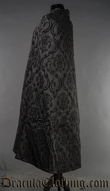 Black Brocade Cape - Image 2
