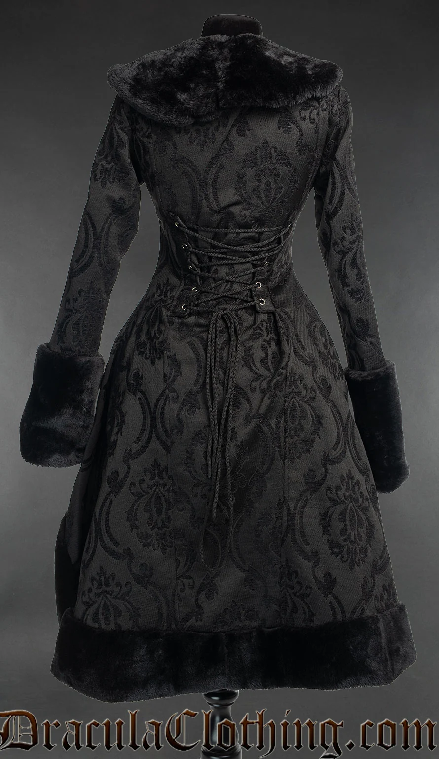 Black Brocade Frock Coat - Image 2