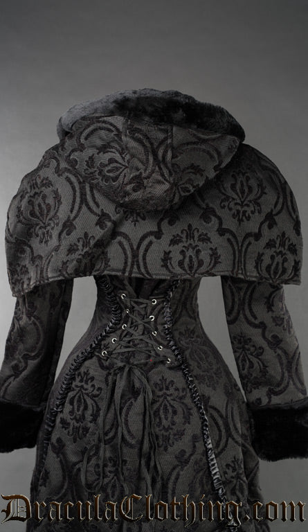 Black Brocade Hood - Image 2
