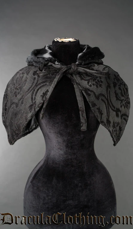 Black Brocade Hood - Image 3