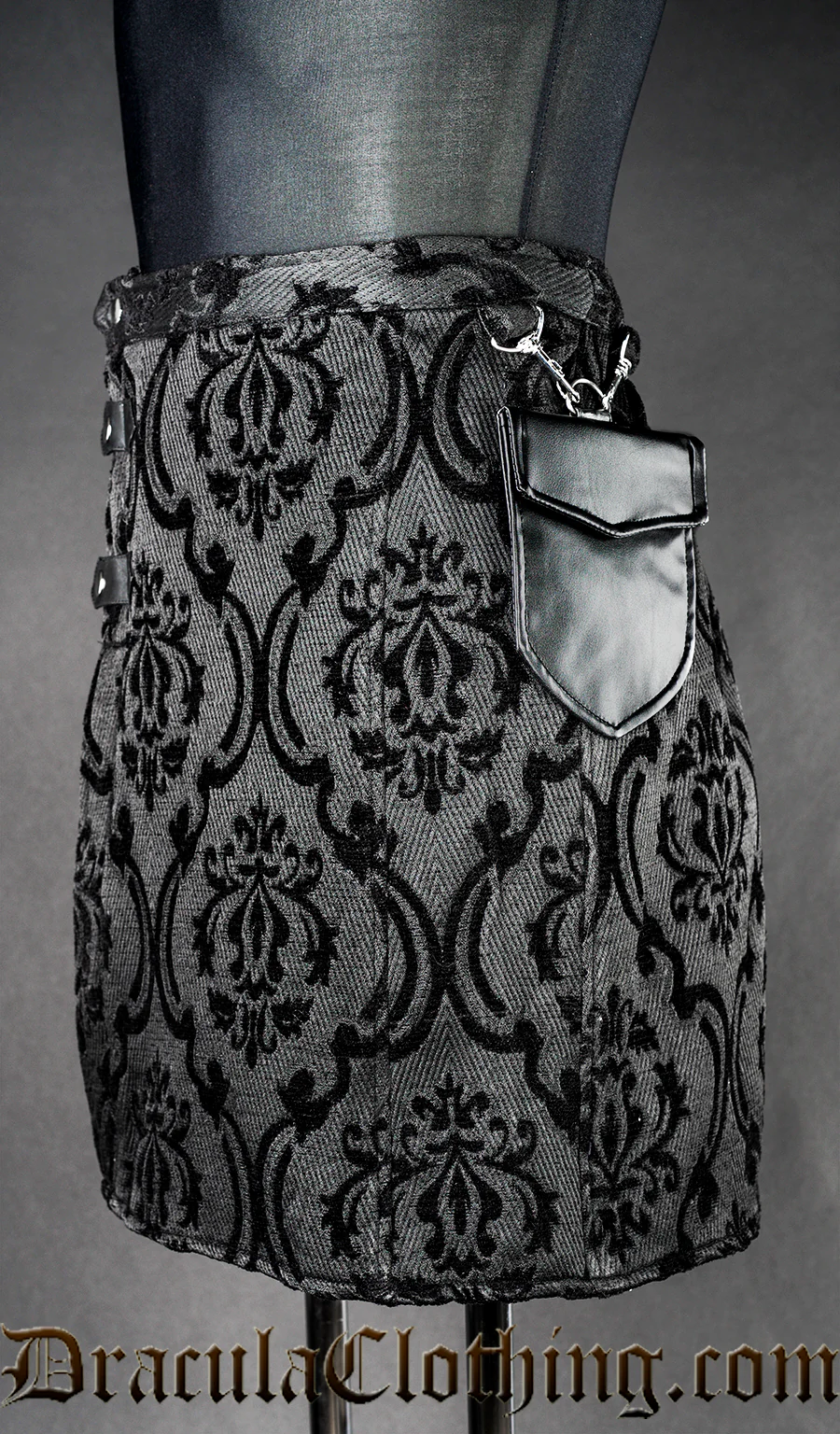 Black Brocade Kilt - Image 4
