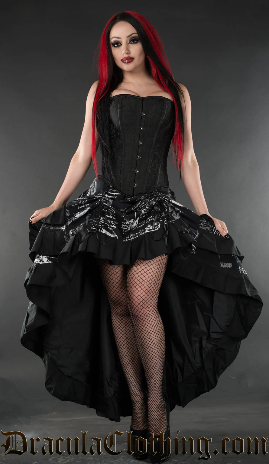 Black Brocade Overbust Corset