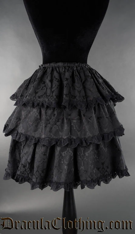 Black Brocade Overskirt - Image 2