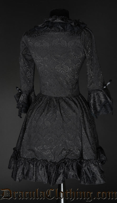 Black Brocade Queen Dress - Image 5