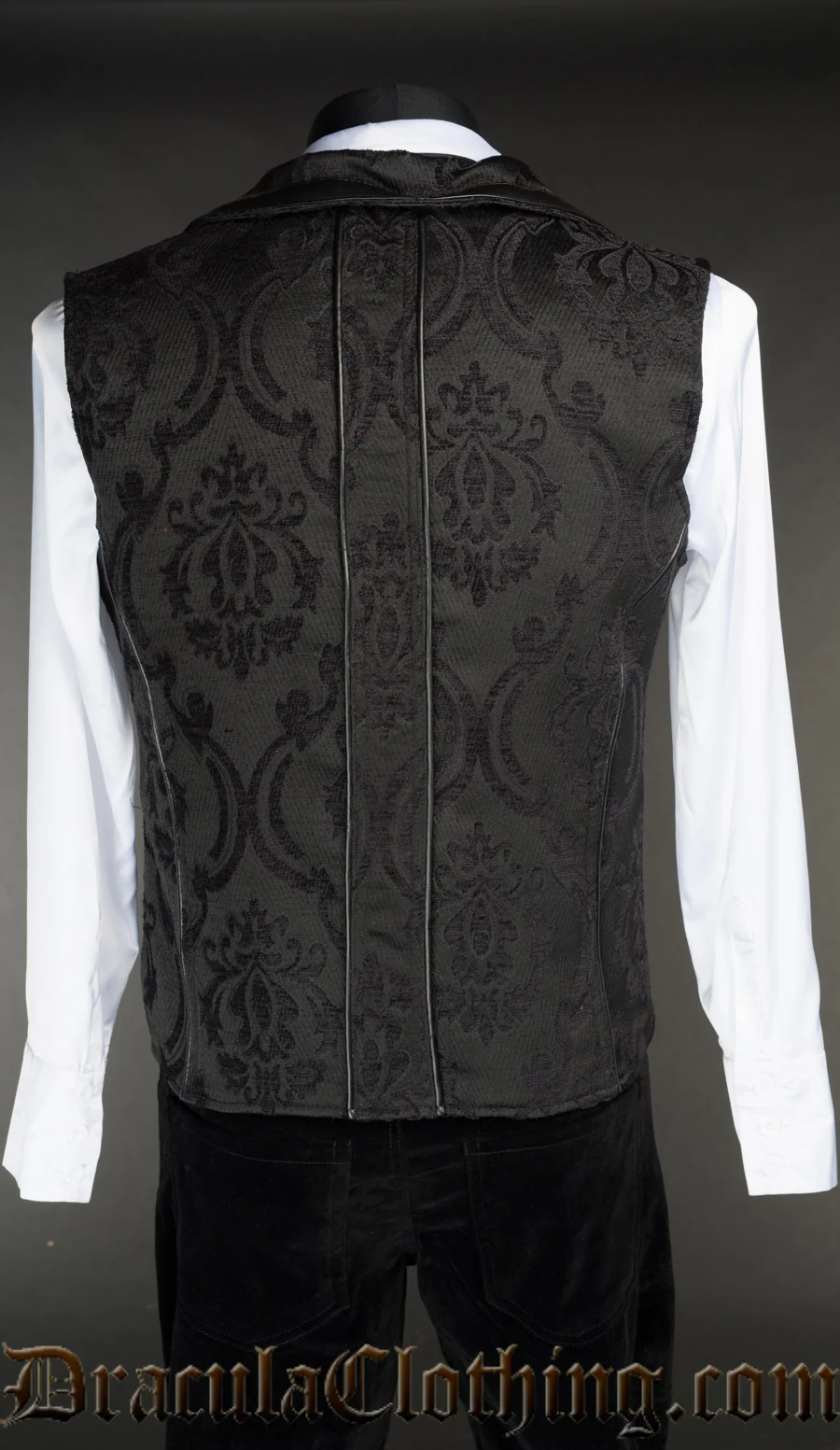 Black Brocade Tesla Vest - Image 2