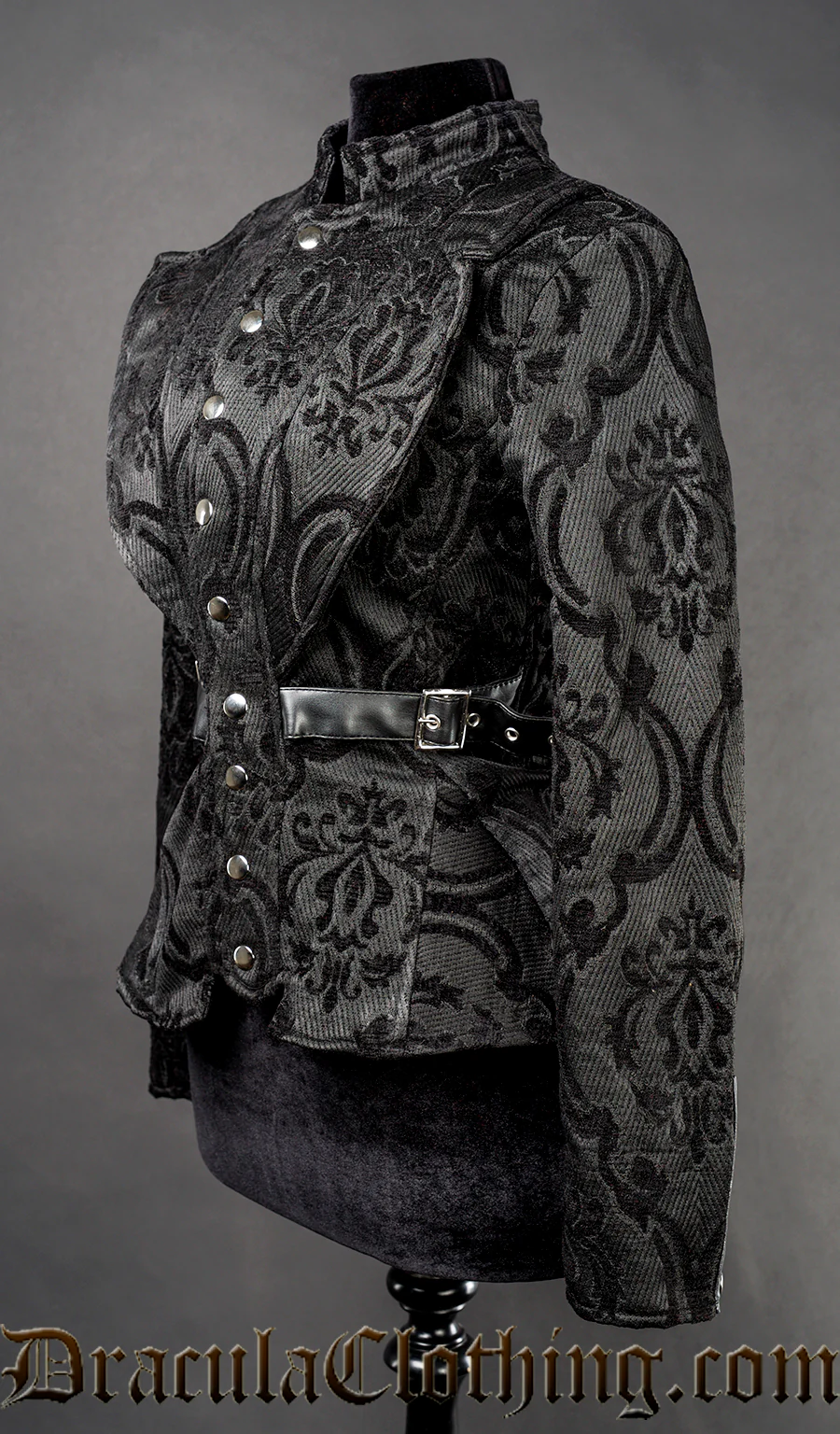 Black Brocade Vendetta Jacket - Image 4