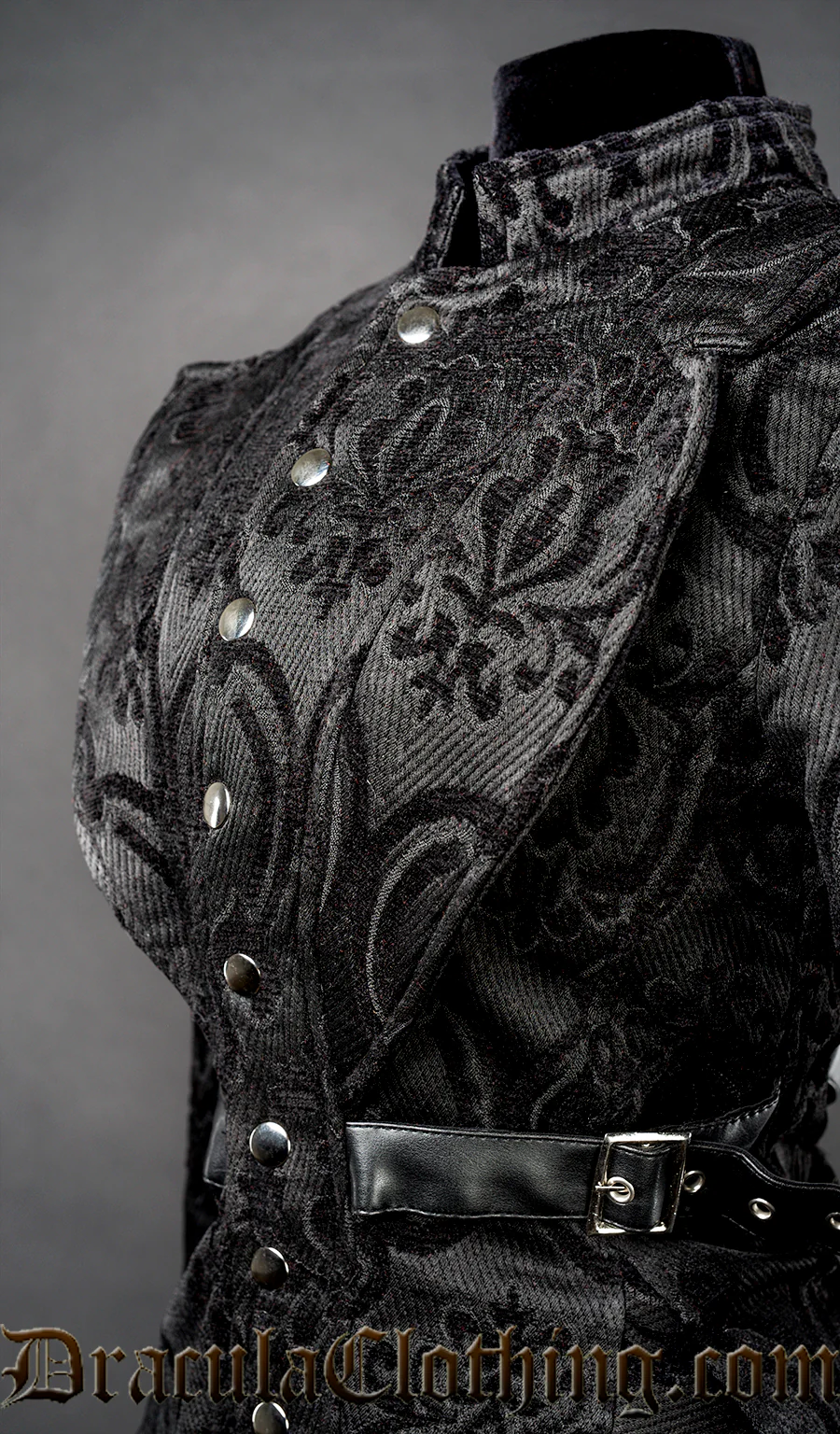 Black Brocade Vendetta Jacket - Image 6