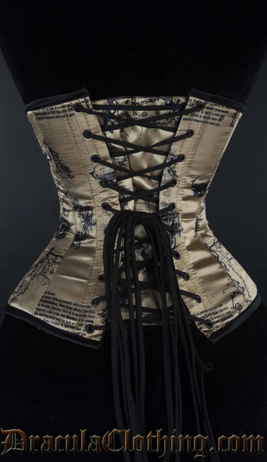 Black Clasp Map Corset - Image 3