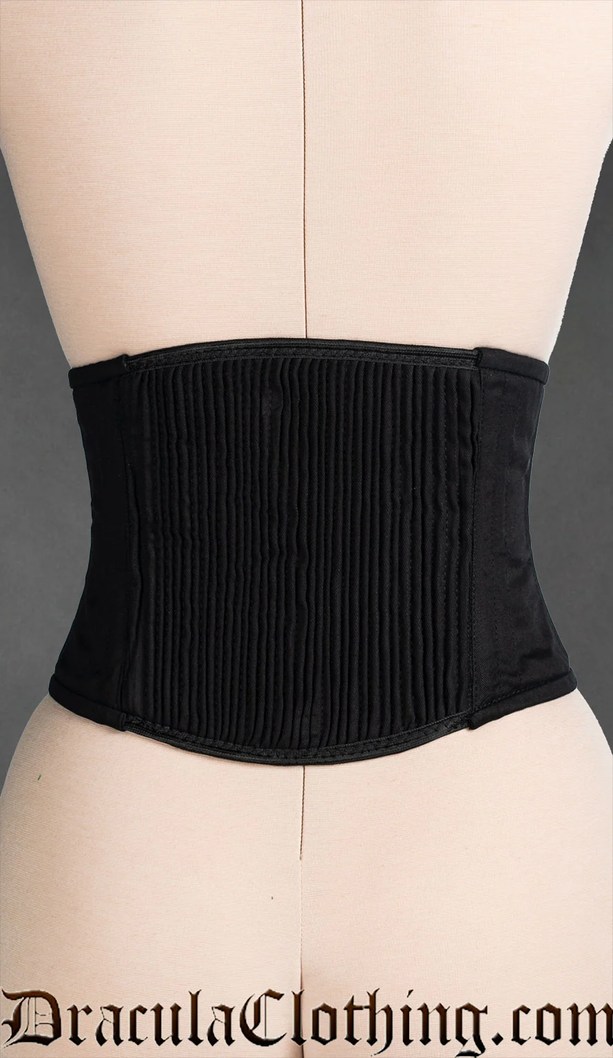 Black Cotton Laceless Corset - Image 2