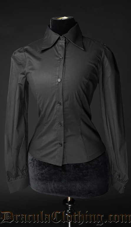Black Cotton Marquess Blouse - Image 2