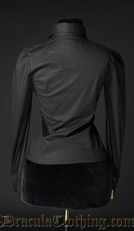 Black Cotton Marquess Blouse - Image 3