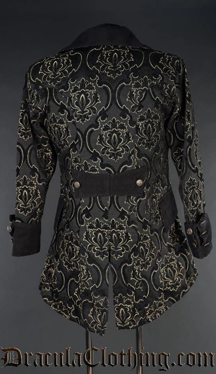 Black Jacquard Pirate Jacket - Image 2