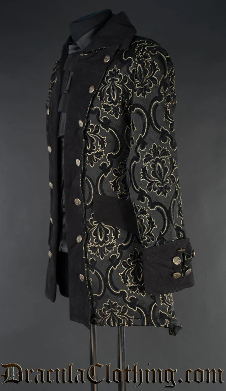 Black Jacquard Pirate Jacket - Image 3