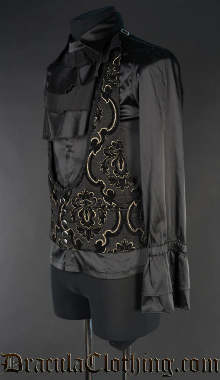 Black Jacquard Waistcoat - Image 2