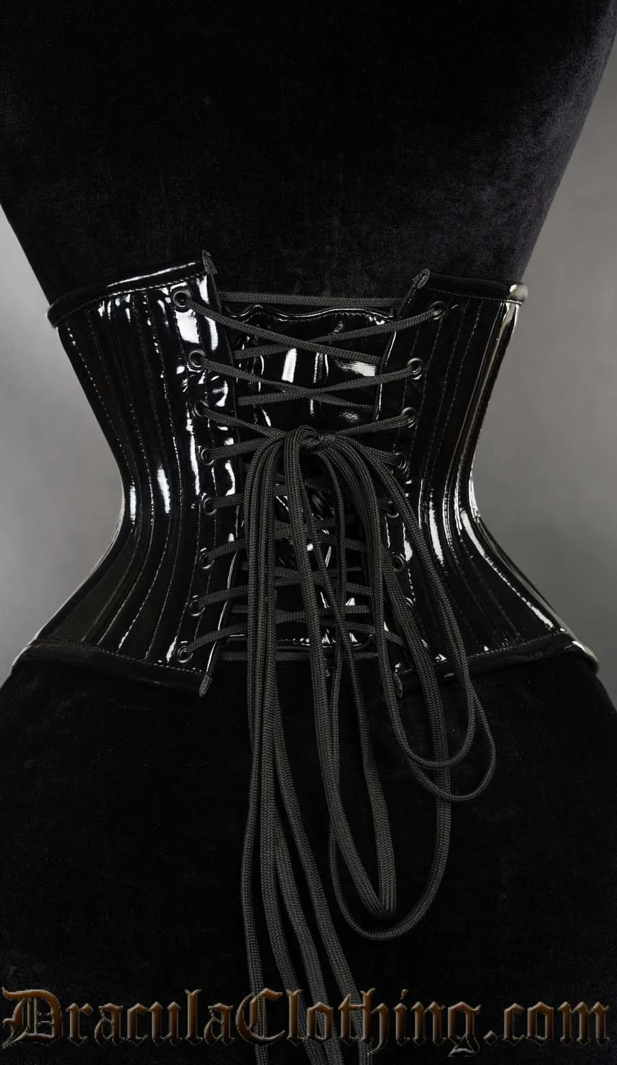 Black PVC Extreme Waist Clasp Cincher - Image 3