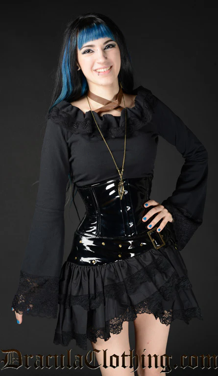 Black PVC Waist Cincher - Image 3