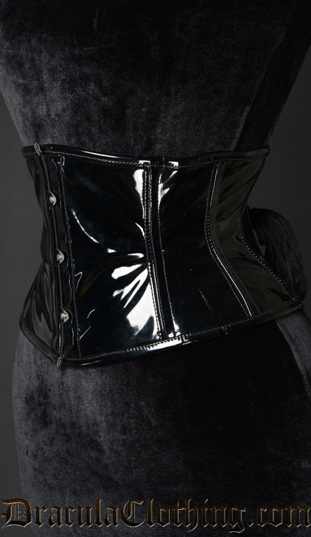 Black PVC Waist Cincher - Image 5