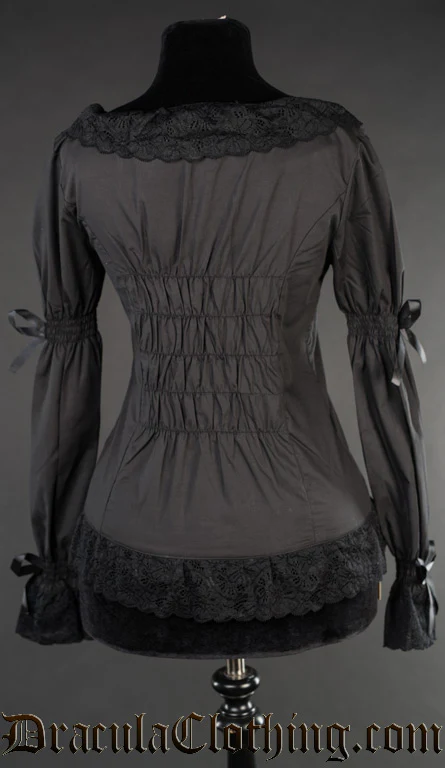 Black Romantic Blouse - Image 3