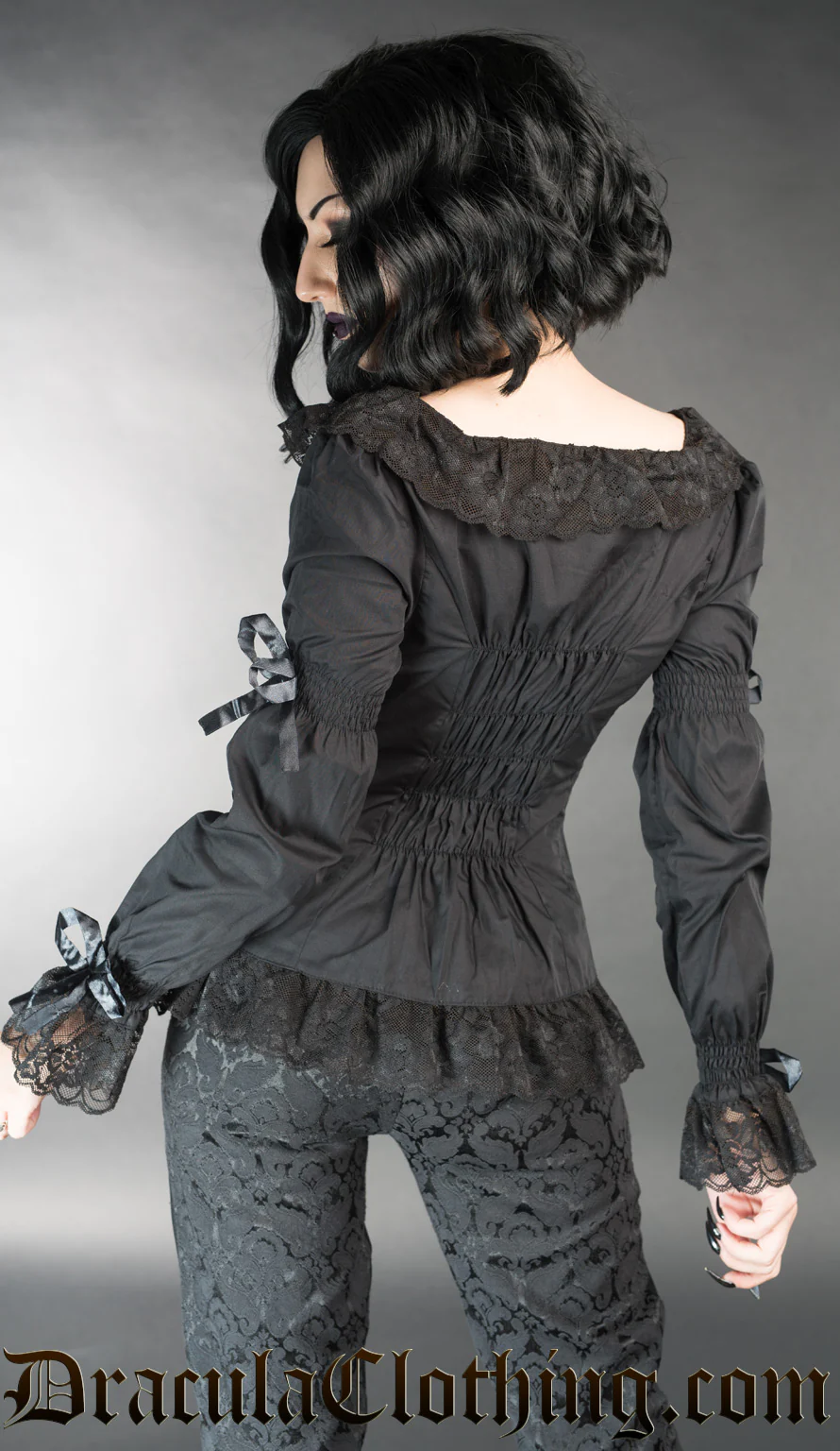 Black Romantic Blouse - Image 5