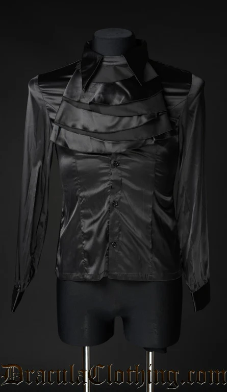 Black Satin Marquis Shirt