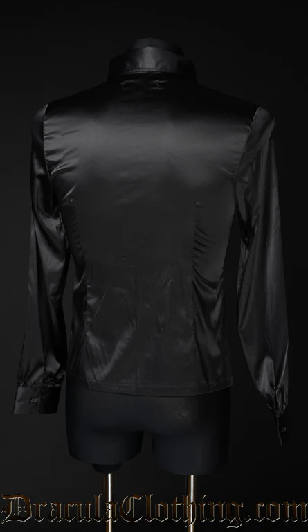 Black Satin Marquis Shirt - Image 3