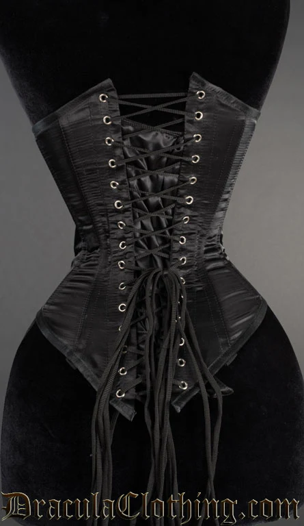 Black Satin Officer Corset - Image 3
