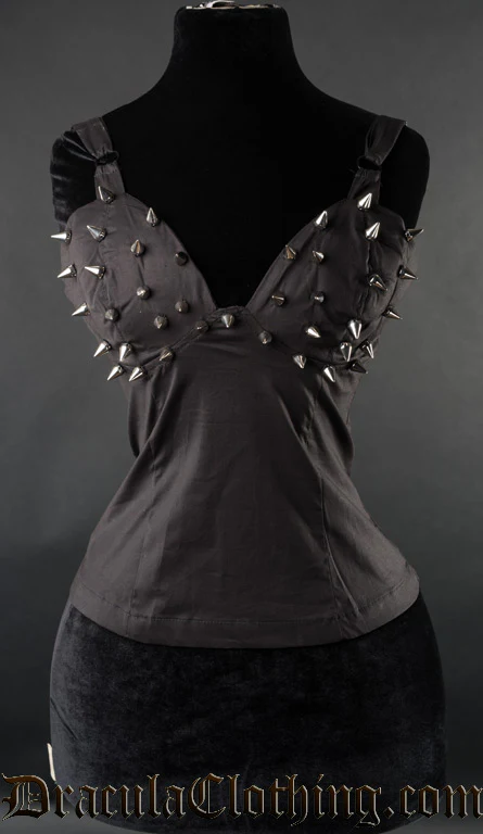 Black Spiked Blouse - Image 2