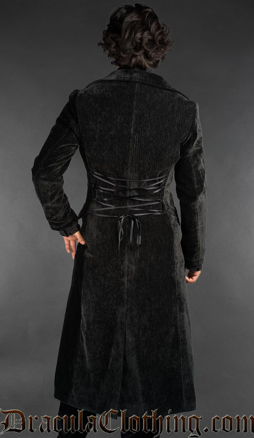 Black Velour Coat - Image 2