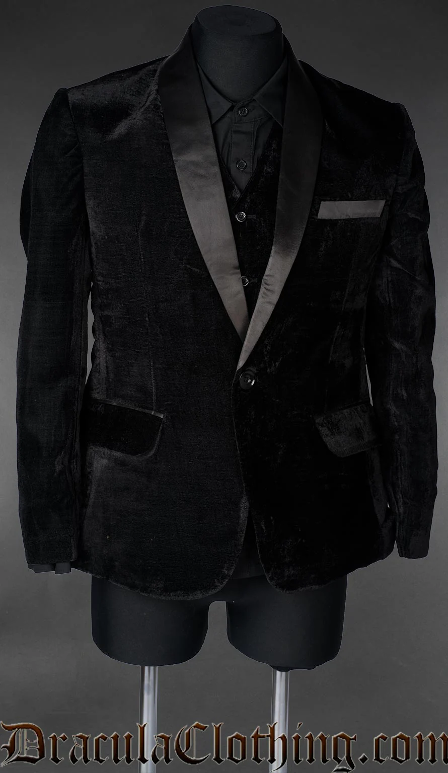 Black Velvet Groom Jacket