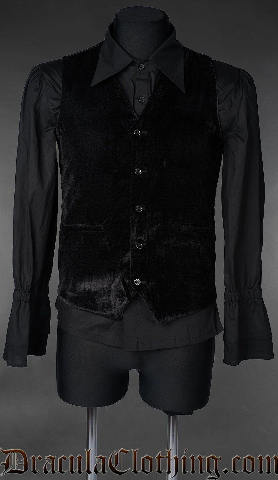 Black Velvet Groom Vest