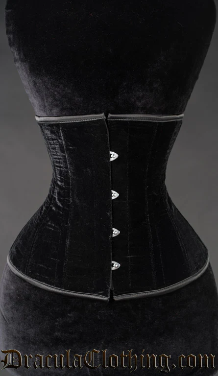 Black Velvet Underbust Corset