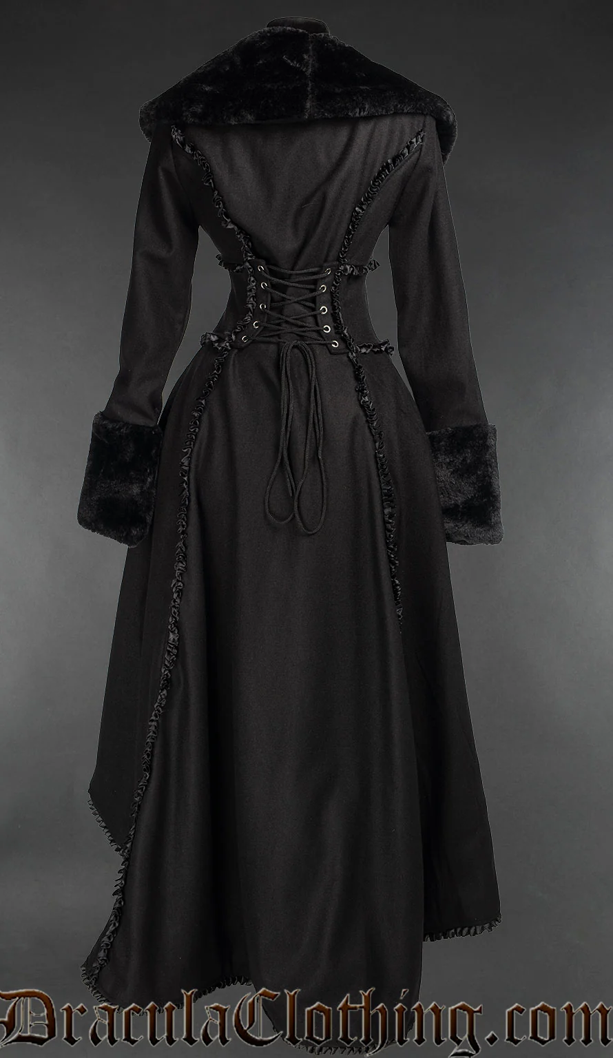 Black Wool Evil Queen Coat - Image 2