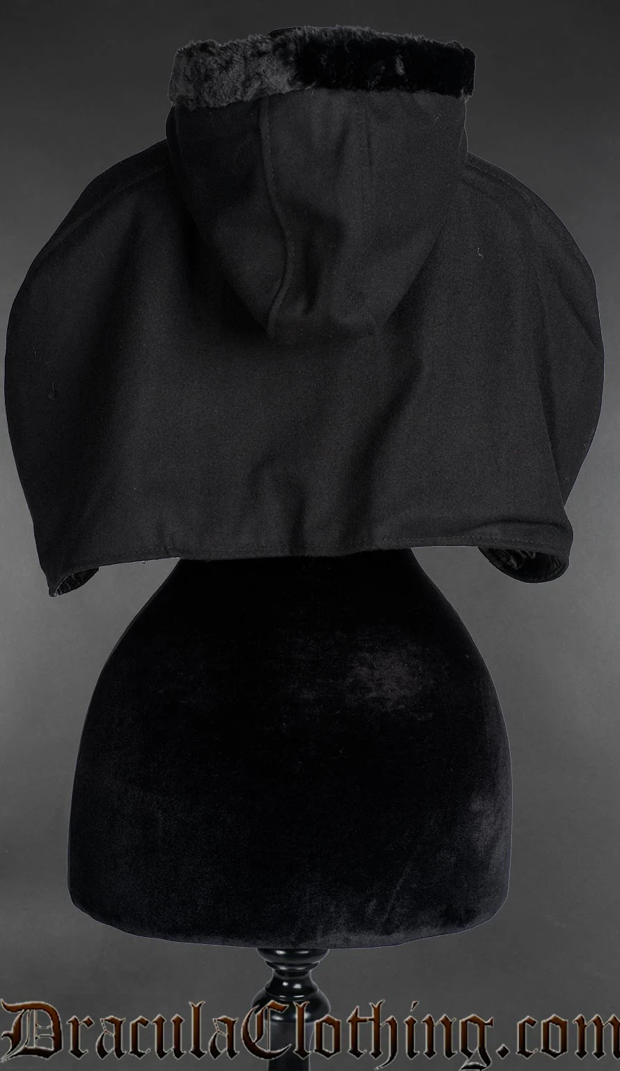 Black Wool Hood