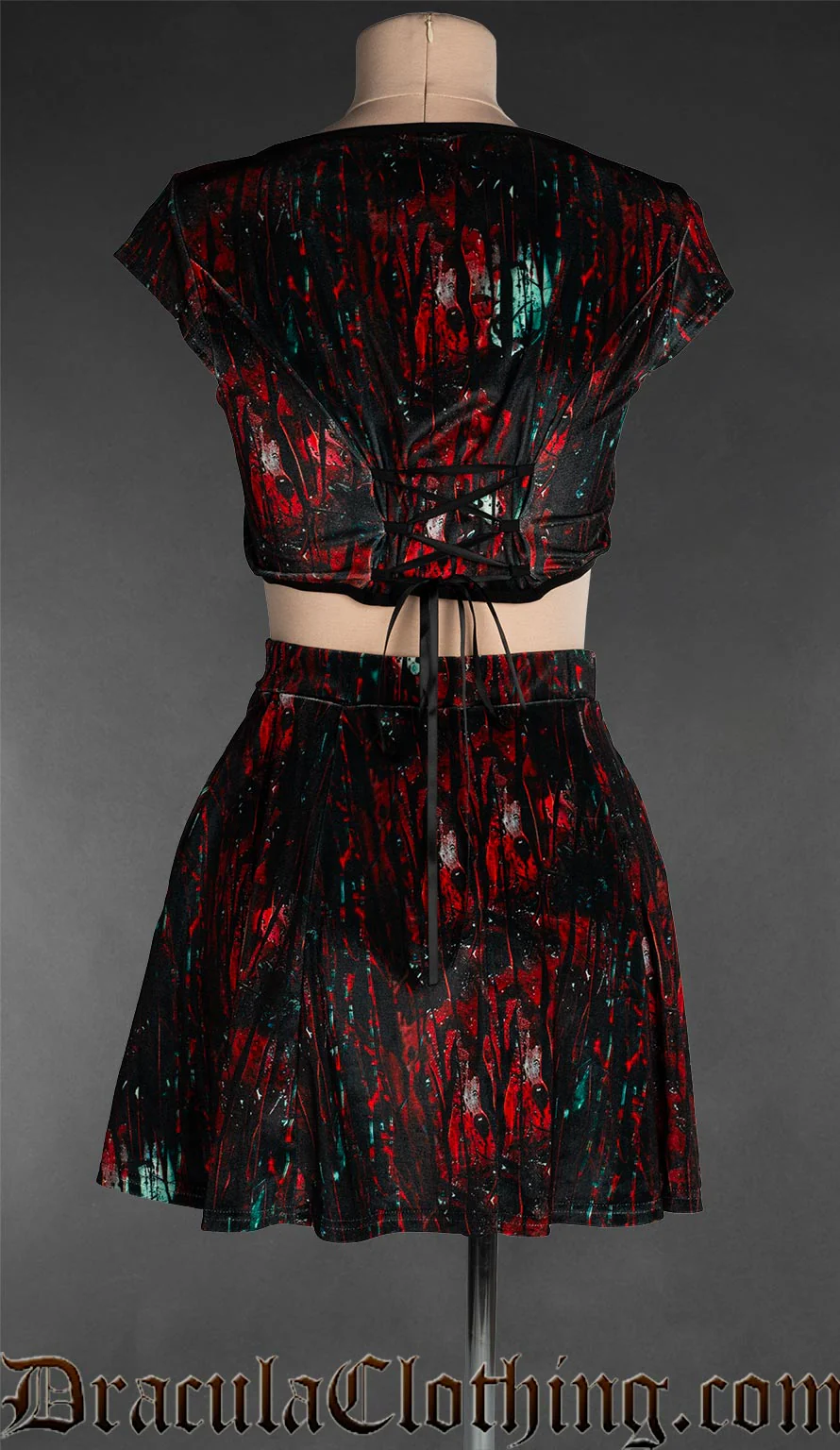 Bloody Glass Velvet Crop Top - Image 3
