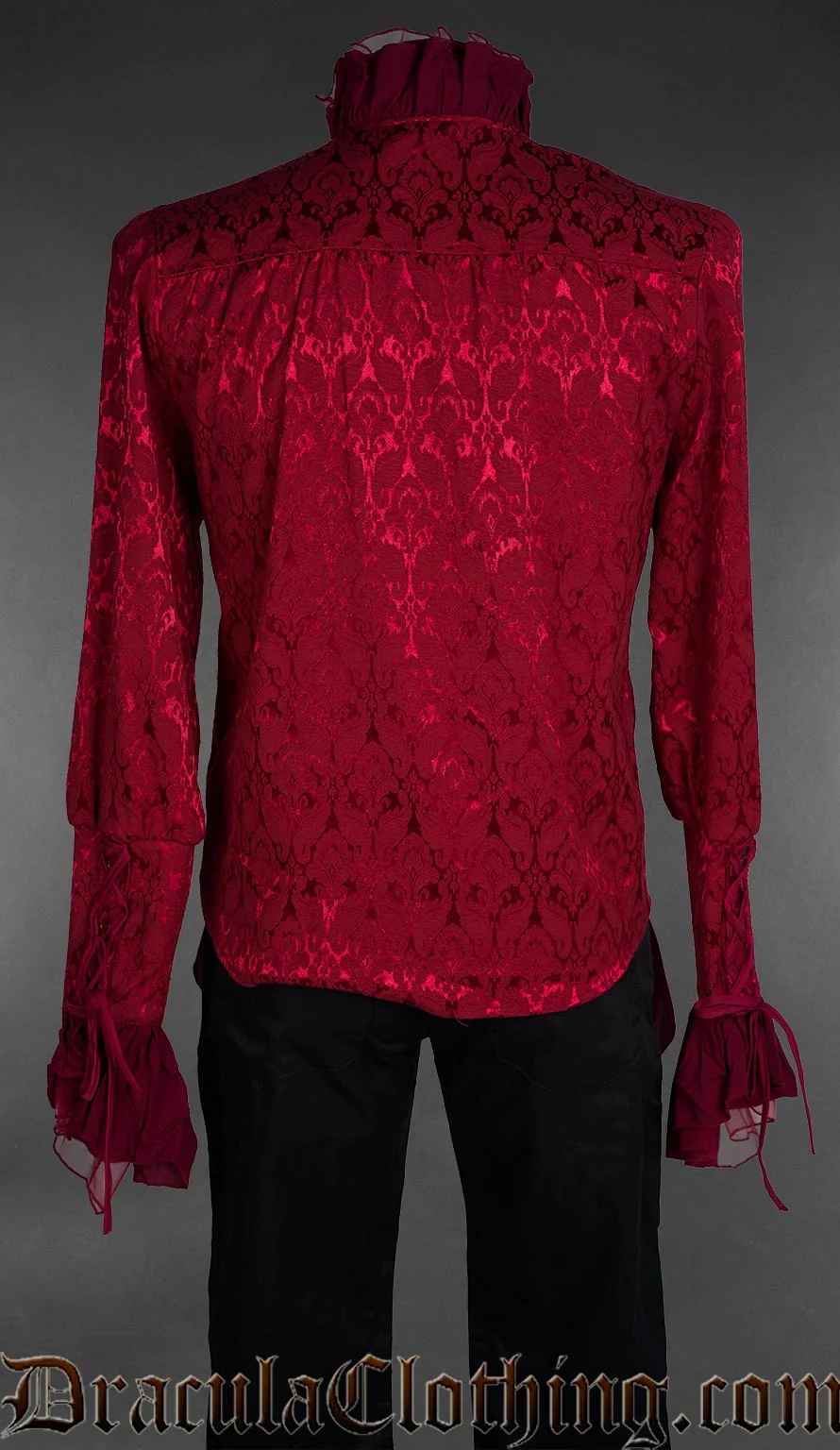 Red Brocade Aristocrat Shirt - Image 3
