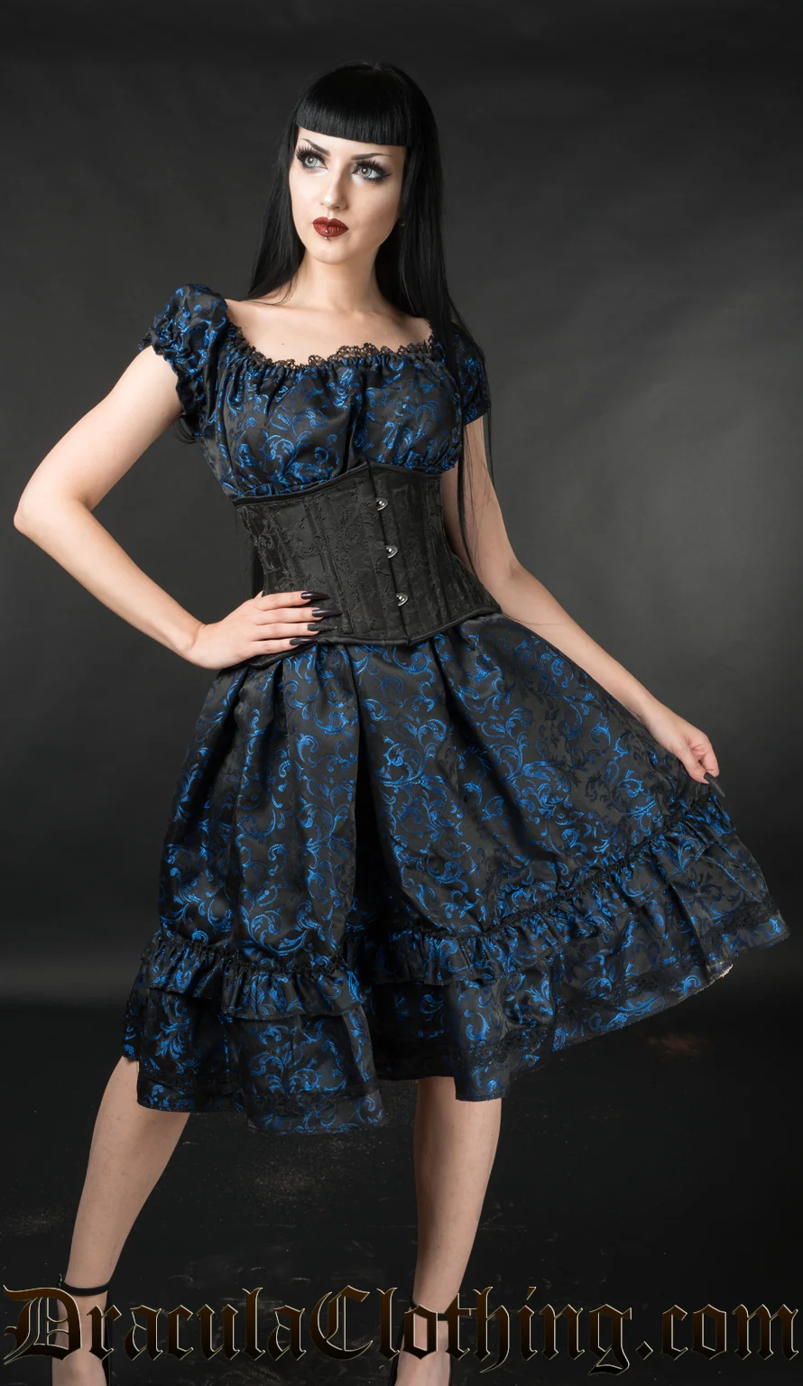 Sapphire Gothabilly Dress - Image 3