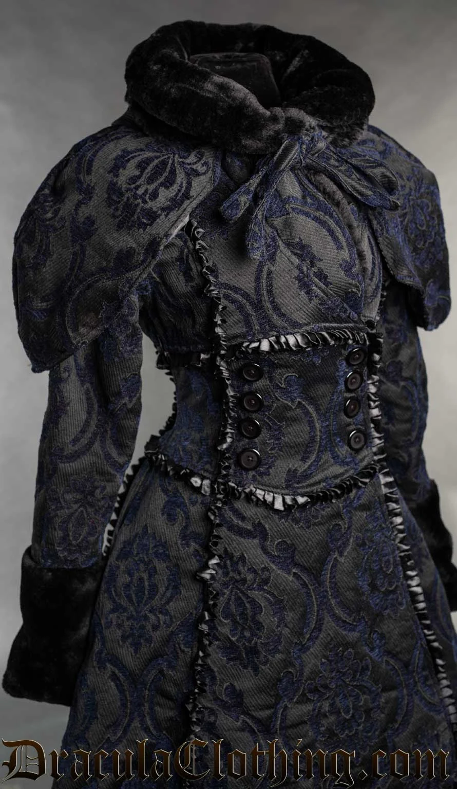 Blue Brocade Hood - Image 2