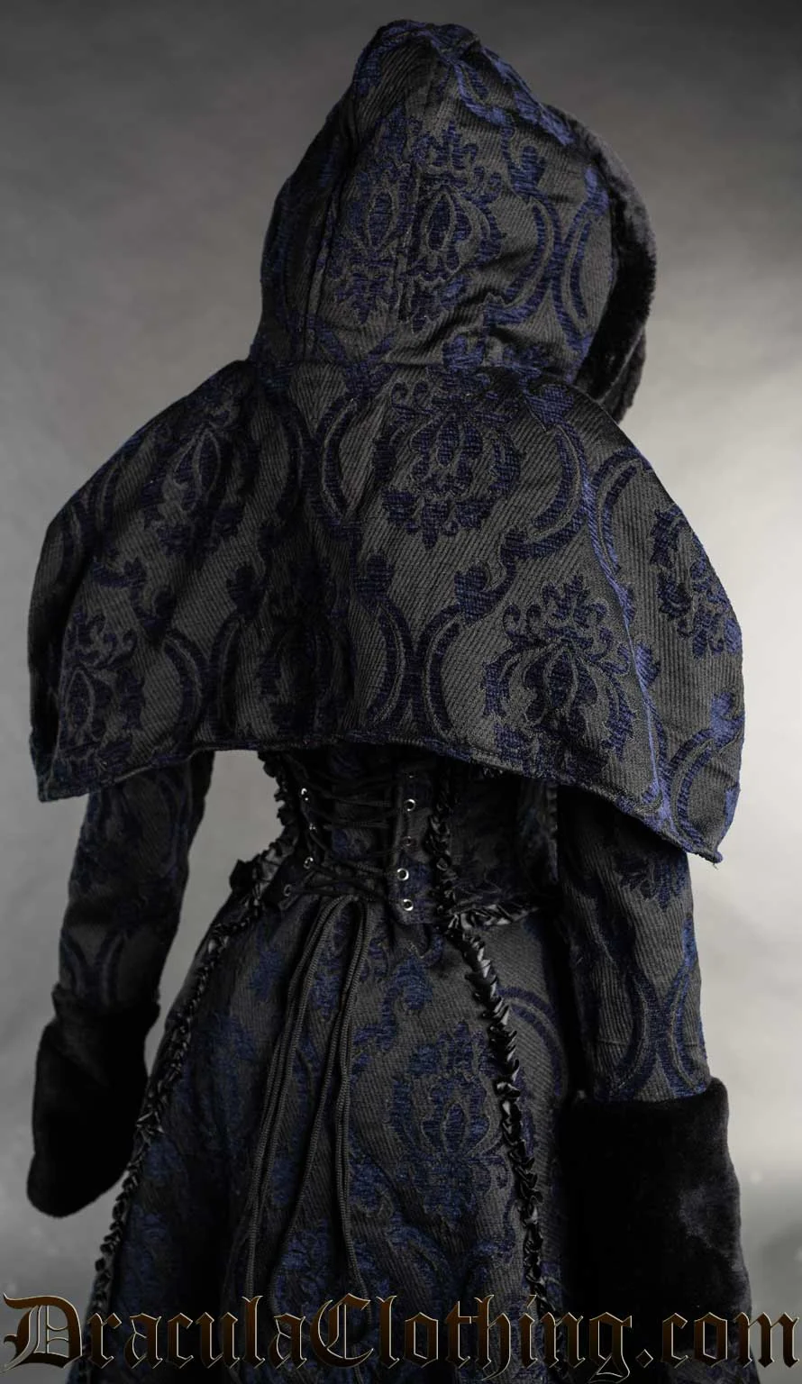 Blue Brocade Hood - Image 3