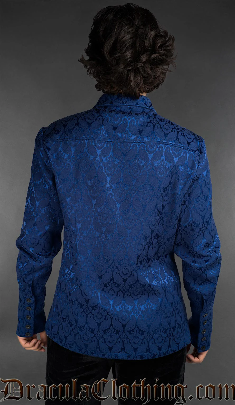Blue Brocade Shirt - Image 2