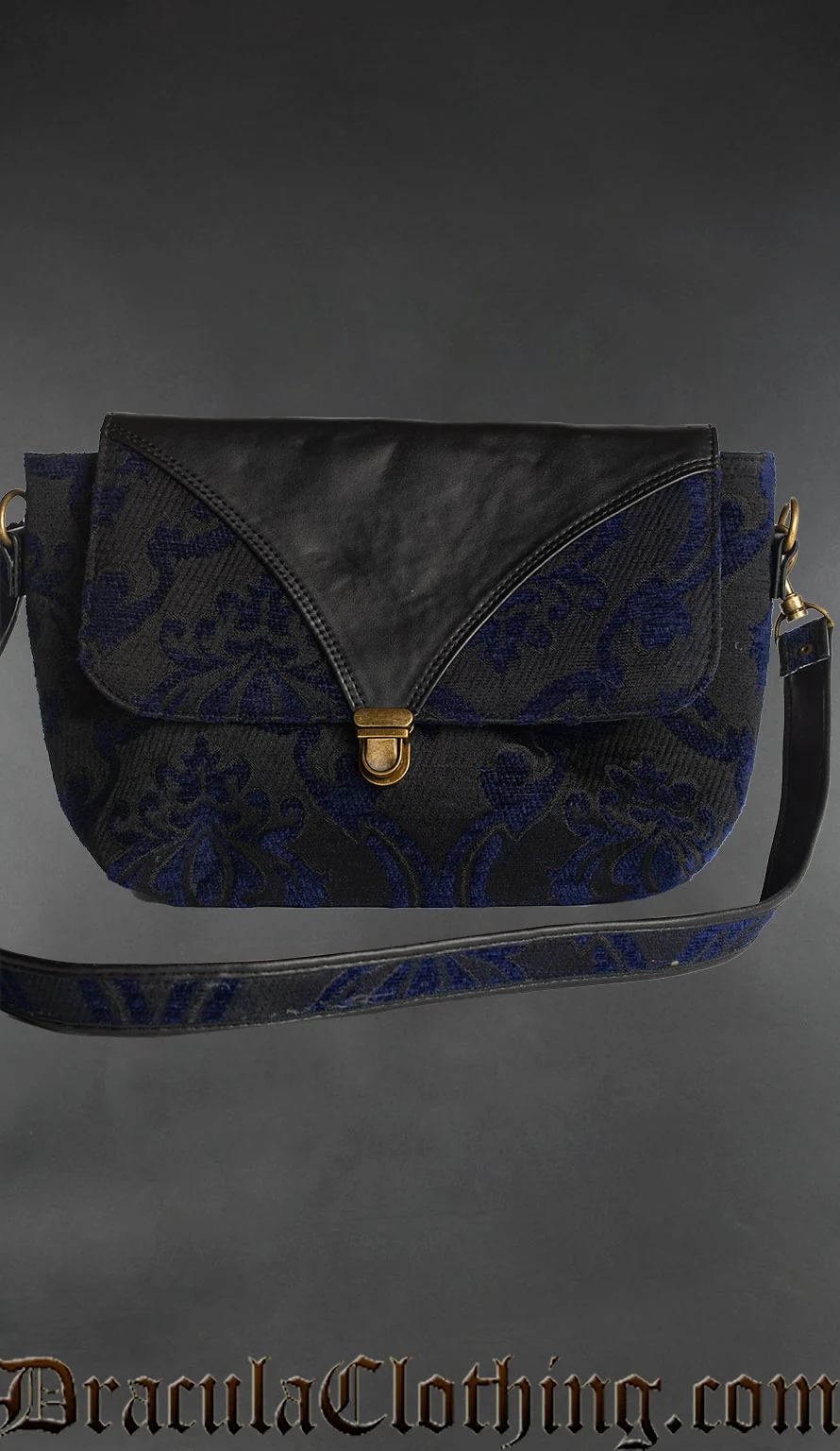 Blue Brocade Shoulder Bag