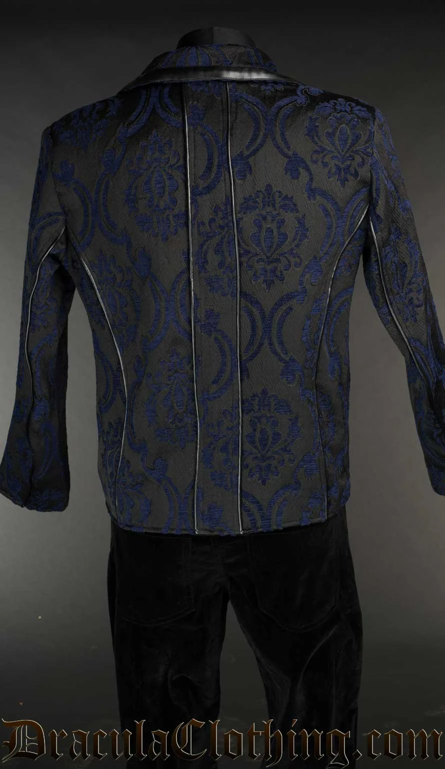 Blue Brocade Tesla Jacket - Image 2