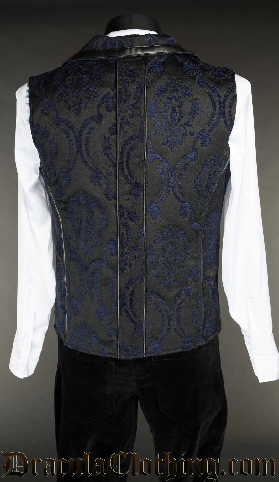 Blue Brocade Tesla Vest - Image 2