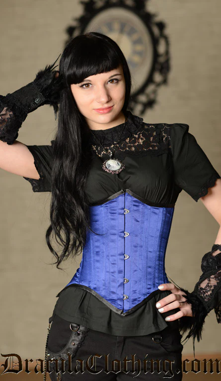 Blue Dramatic Points Corset - Image 2
