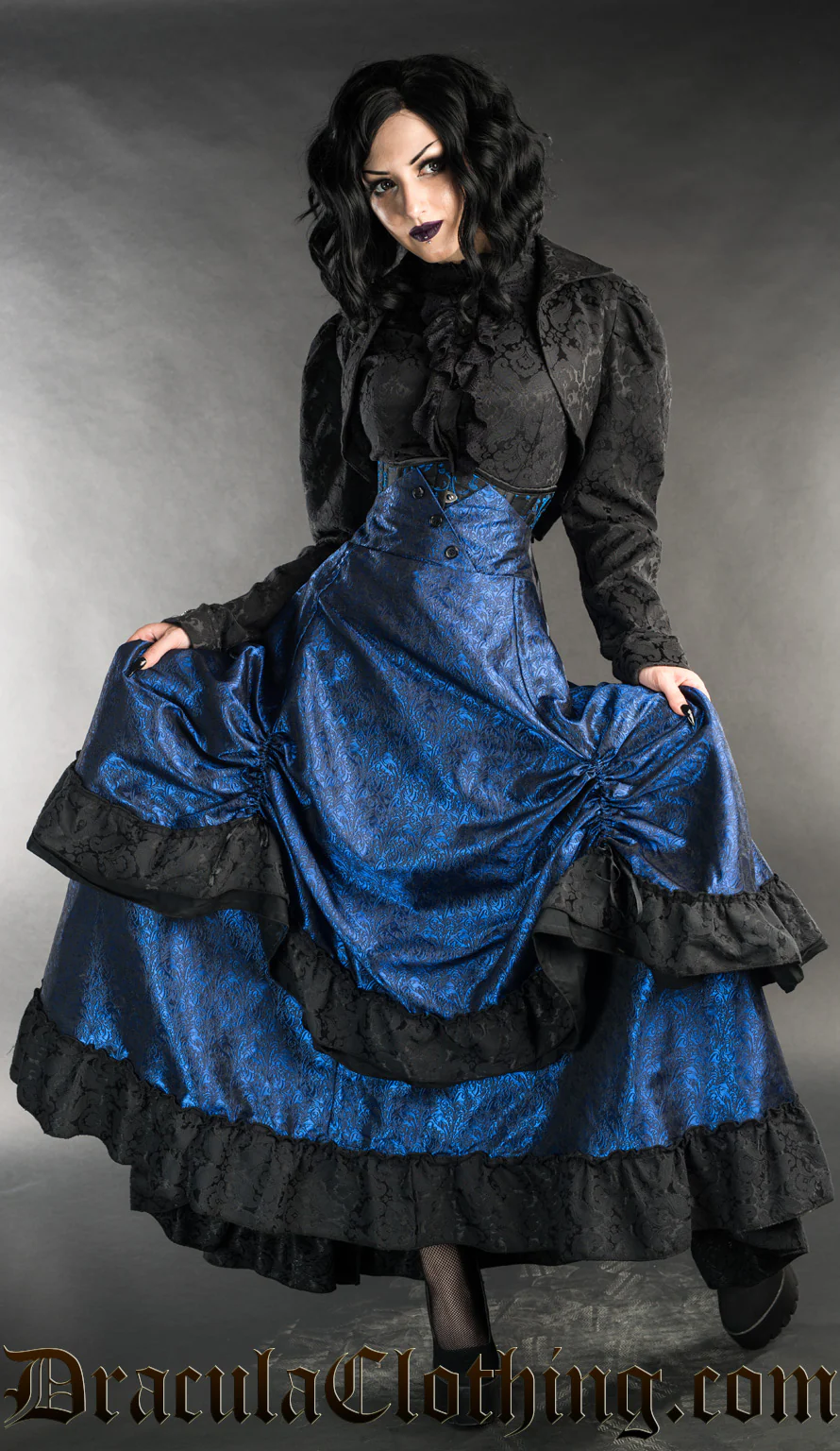 Blue Romantic Bustle Skirt - Image 3