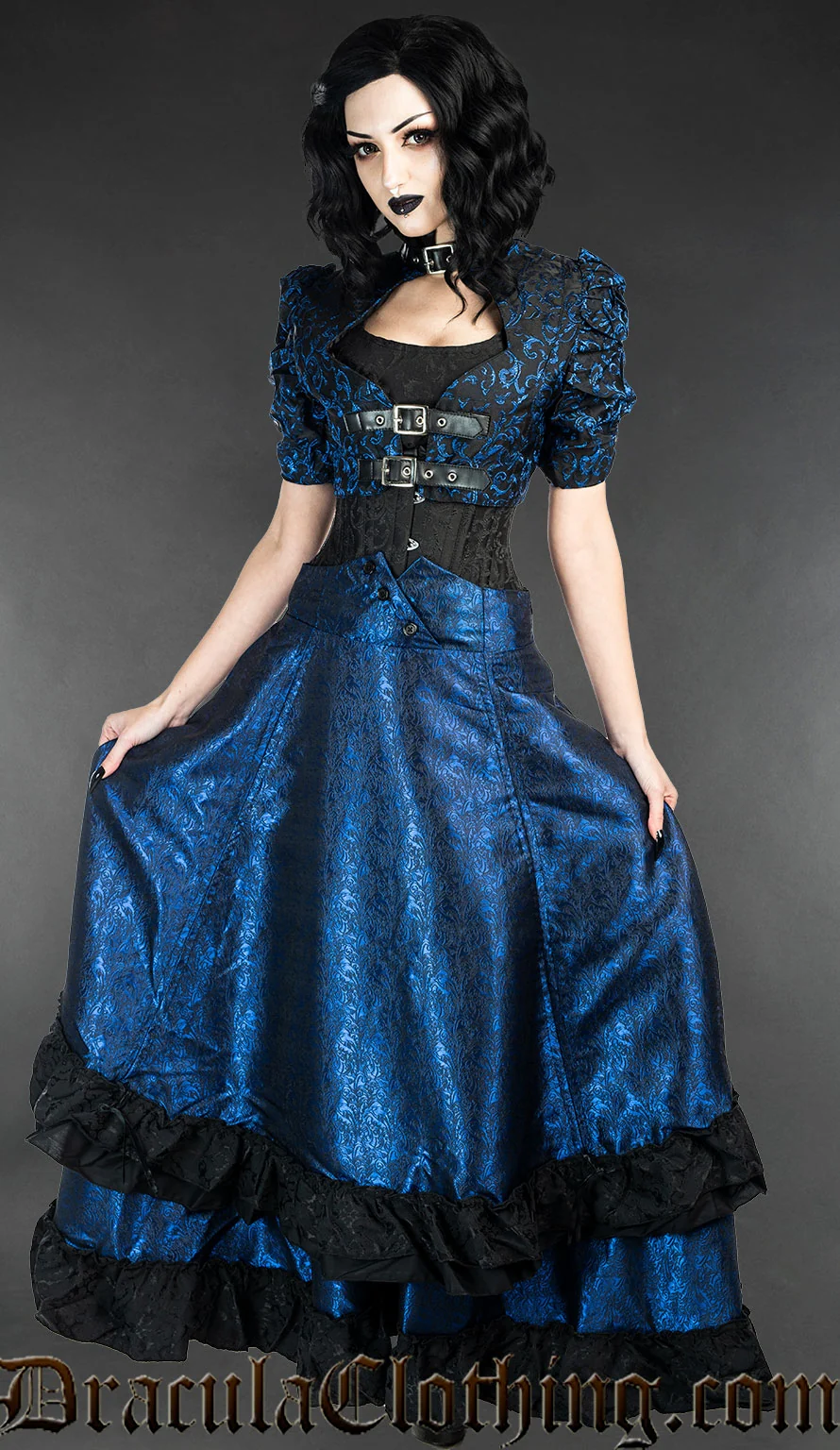 Blue Romantic Bustle Skirt - Image 5
